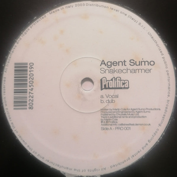 Agent Sumo : Snakecharmer (12", Promo)