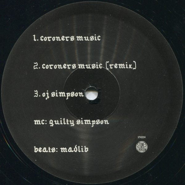 Guilty Simpson : Coroners Music (12")