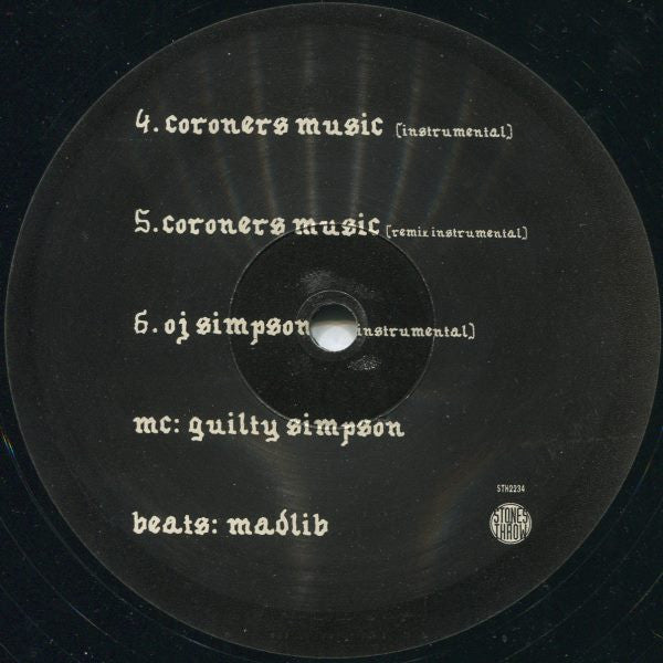 Guilty Simpson : Coroners Music (12")