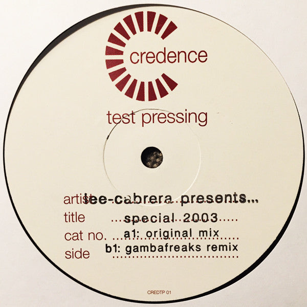 Lee-Cabrera : Special 2003 (12", TP)