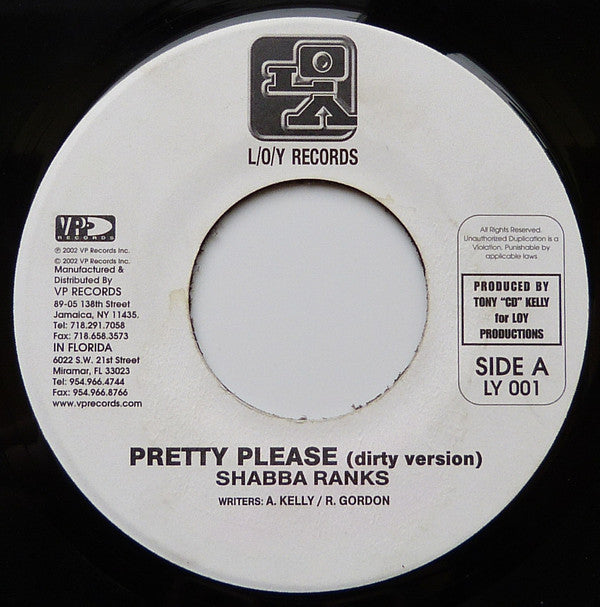 Shabba Ranks : Pretty Please (7")
