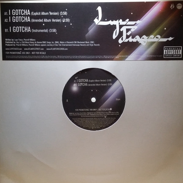 Lupe Fiasco : I Gotcha (12", Promo)