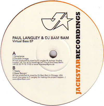 Paul Langley & DJ Bam Bam : Virtual Bass EP (12", EP)
