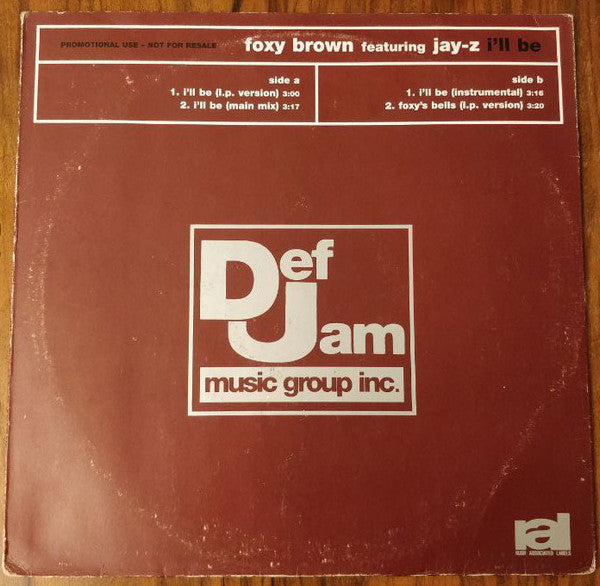 Foxy Brown Featuring Jay-Z : I'll Be (12", Promo)