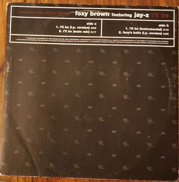 Foxy Brown Featuring Jay-Z : I'll Be (12", Promo)