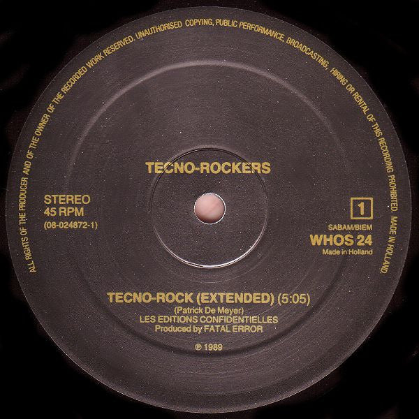 Tecno-Rockers : Tecno-Rock (12")