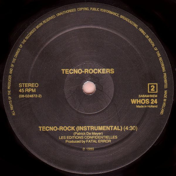 Tecno-Rockers : Tecno-Rock (12")