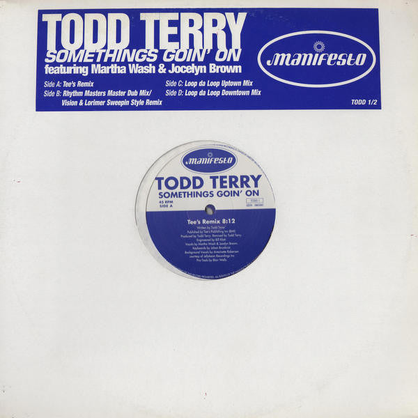 Todd Terry Featuring Martha Wash & Jocelyn Brown : Somethings Goin' On (2x12", Promo)