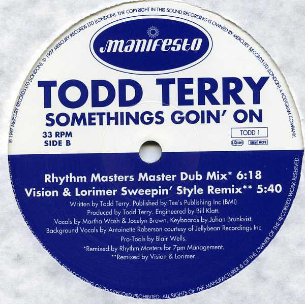 Todd Terry Featuring Martha Wash & Jocelyn Brown : Somethings Goin' On (2x12", Promo)