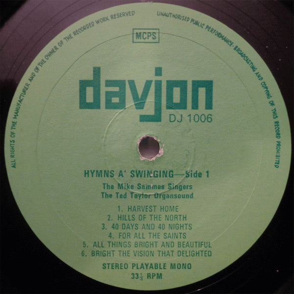 Mike Sammes Singers / The Ted Taylor Organsound : Hymns A' Swinging (LP, Album)