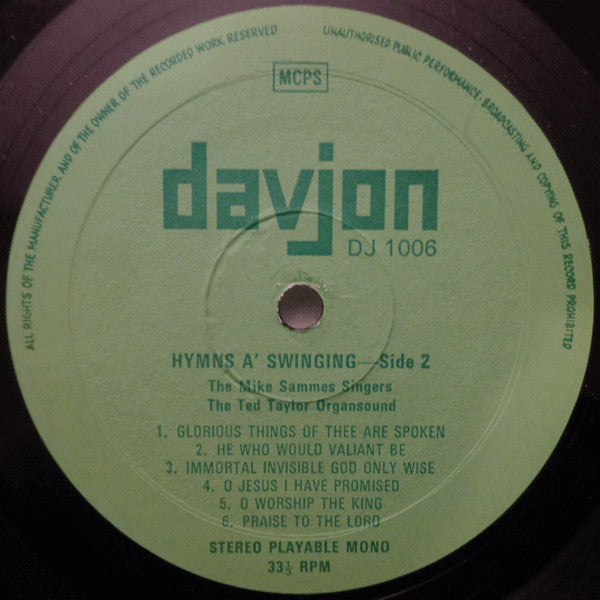 Mike Sammes Singers / The Ted Taylor Organsound : Hymns A' Swinging (LP, Album)