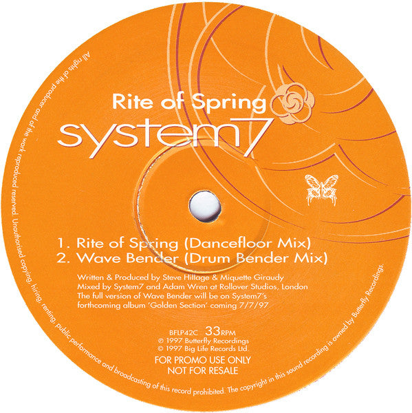 System 7 : Rite Of Spring (2x12", Promo)
