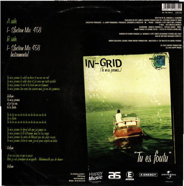 In-Grid : Tu Es Foutu (12", Maxi)