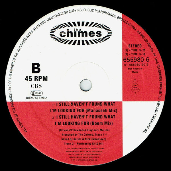 The Chimes : I Still Haven't Found What I'm Looking For (12", Maxi)