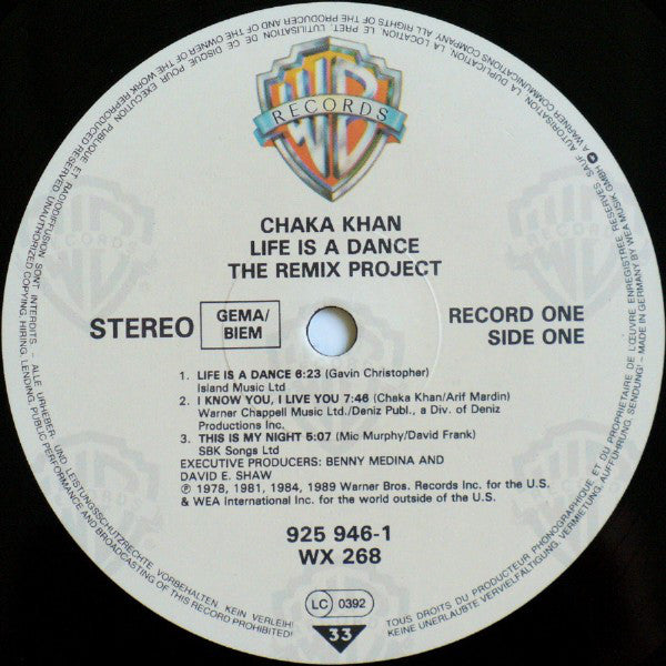 Chaka Khan : Life Is A Dance - The Remix Project (2xLP, Comp)