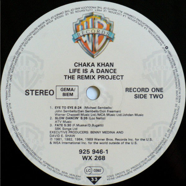 Chaka Khan : Life Is A Dance - The Remix Project (2xLP, Comp)