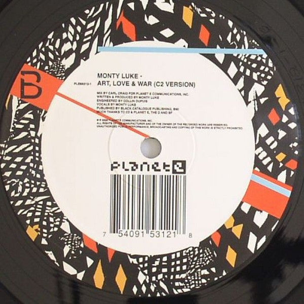 Monty Luke : Art, Love & War (12")