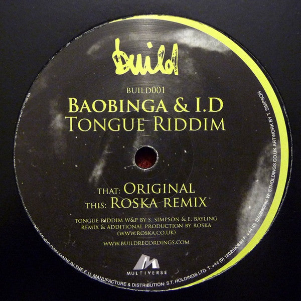 Baobinga & I.D. : Tongue Riddim (12")