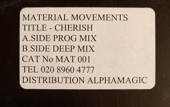 Steve Finney : Cherish (12", W/Lbl)