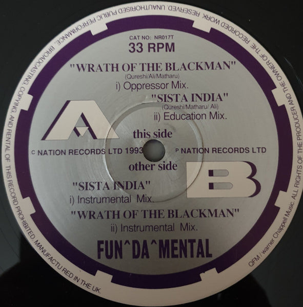 Fun-Da-Mental : Wrath Of The Blackman / Sista India (12")