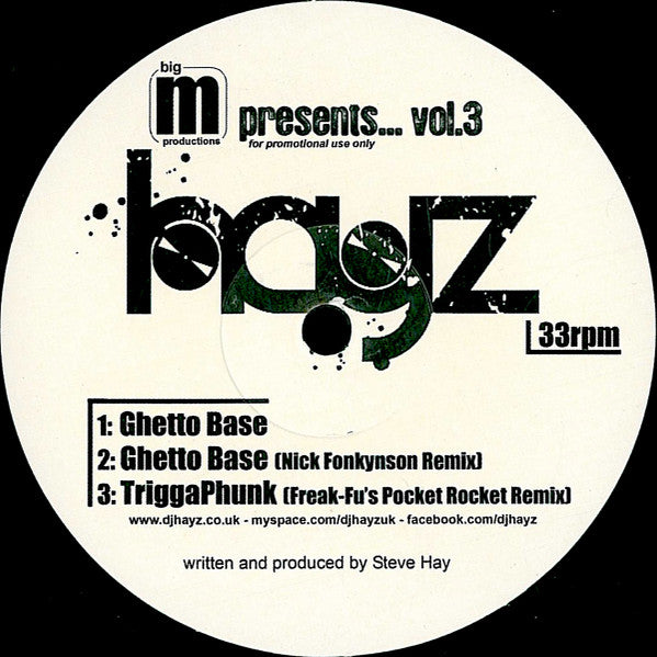 Hayz / Rory Hoy : Big M Productions Presents... Vol.3 (12", Promo)