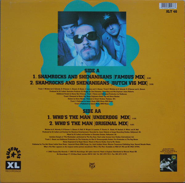 House Of Pain : Shamrocks And Shenanigans / Who's The Man (12")