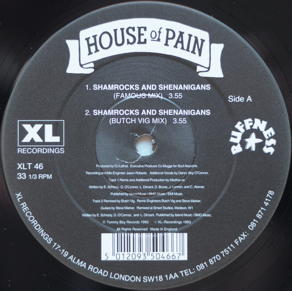 House Of Pain : Shamrocks And Shenanigans / Who's The Man (12")