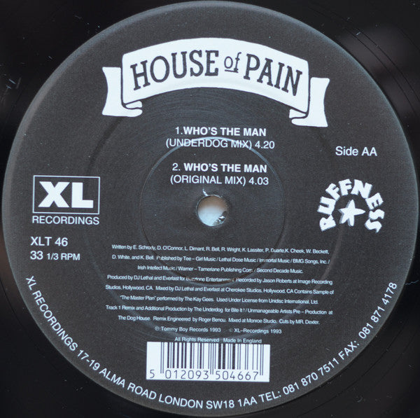 House Of Pain : Shamrocks And Shenanigans / Who's The Man (12")