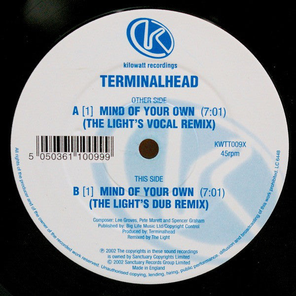 Terminalhead : Mind Of Your Own (12")