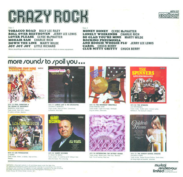 Various : Crazy Rock (LP, Comp)