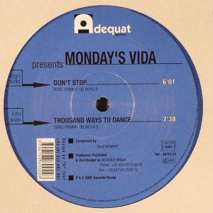 Monday's Vida : Don't Stop (12")
