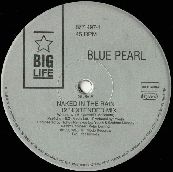 Blue Pearl : Naked In The Rain (12", Single)