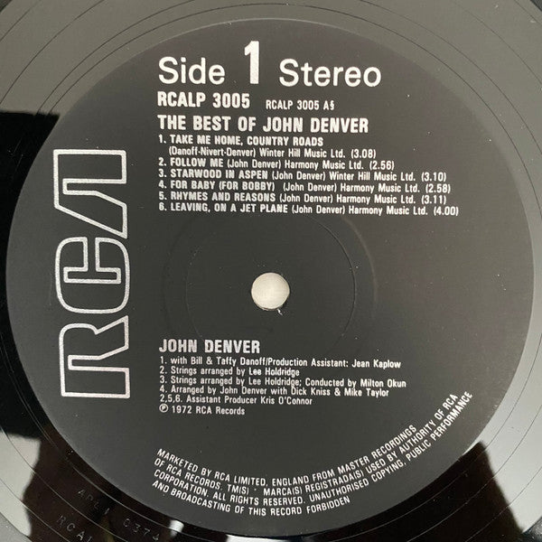 John Denver : The Best Of John Denver (LP, Comp)