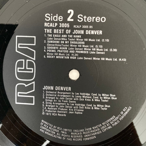 John Denver : The Best Of John Denver (LP, Comp)