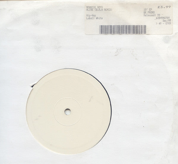 Beastie Boys : Alive (10", W/Lbl)