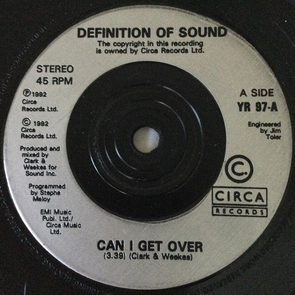 Definition Of Sound : Can I Get Over (7")