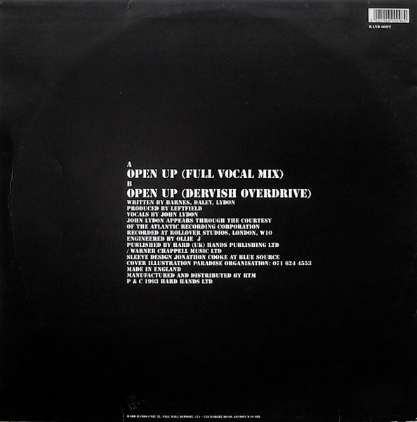 Leftfield, Lydon* : Open Up (12", Single)