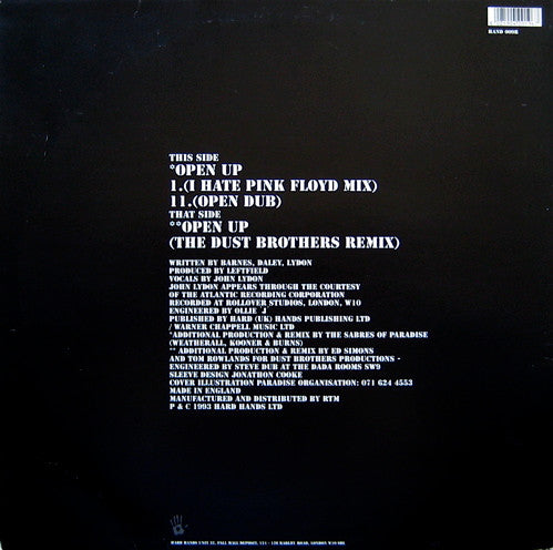 Leftfield, Lydon* : Open Up (Remix) (12", Single)