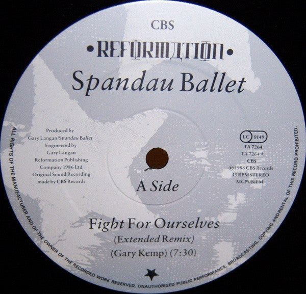 Spandau Ballet : Fight For Ourselves (Extended Remix) (12", Single)