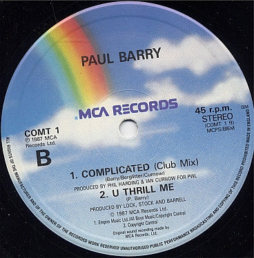 Paul Barry : Complicated (12")