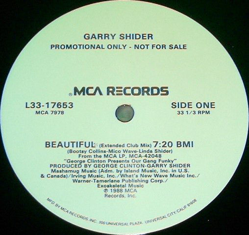 Garry Shider : Beautiful (12", Promo)