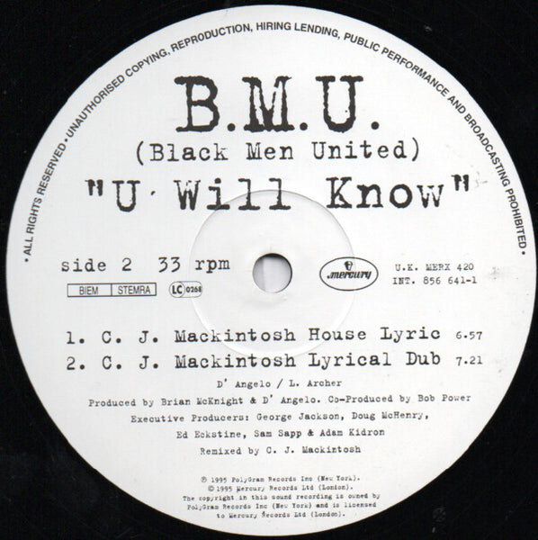 B.M.U. : U Will Know (12")