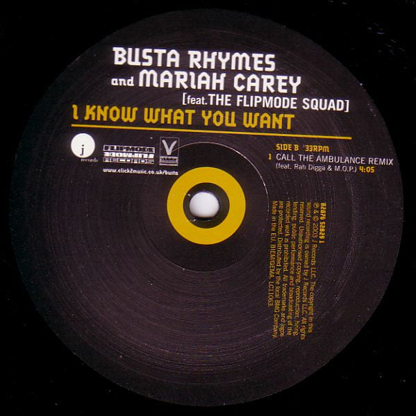 Busta Rhymes And Mariah Carey Feat. The Flipmode Squad* : I Know What You Want (12", Single)