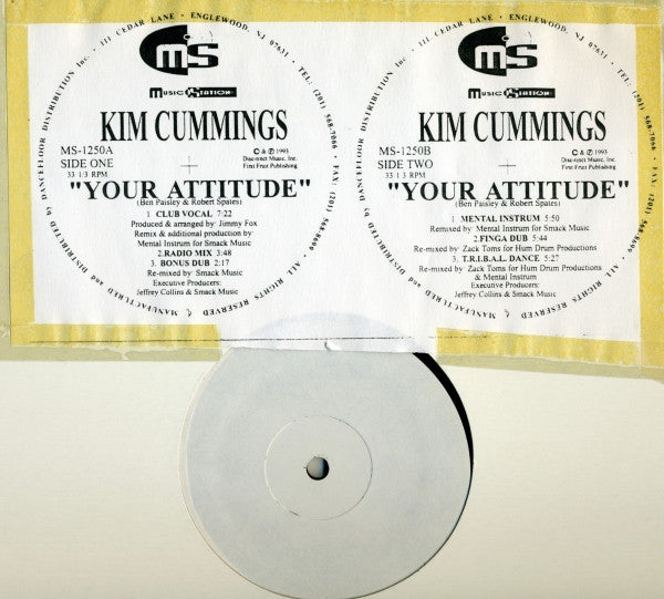 Kim Cummings : Your Attitude (12", W/Lbl)