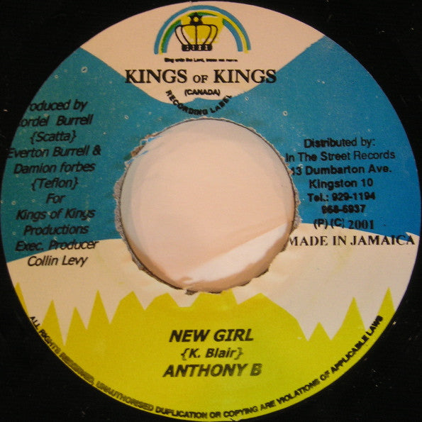 Anthony B : New Girl (7")