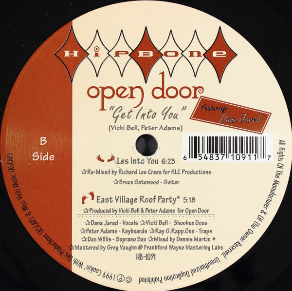 Open Door : Get Into You (12")