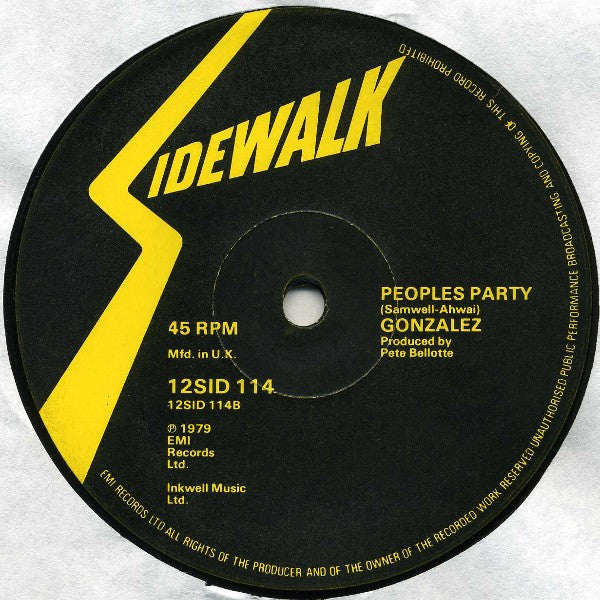 Gonzalez : Move It To The Music (12")