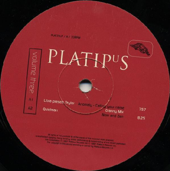 Various : Platipus Records Volume Three (2xLP, Comp)