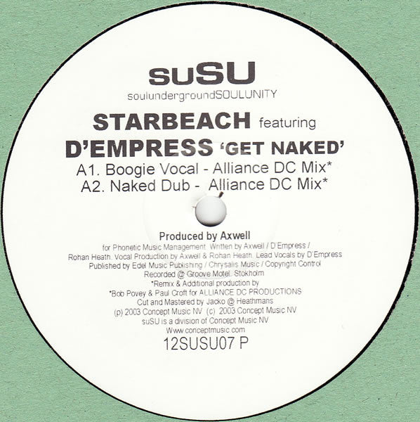 Starbeach Featuring D'Empress* : Get Naked (12", Promo)