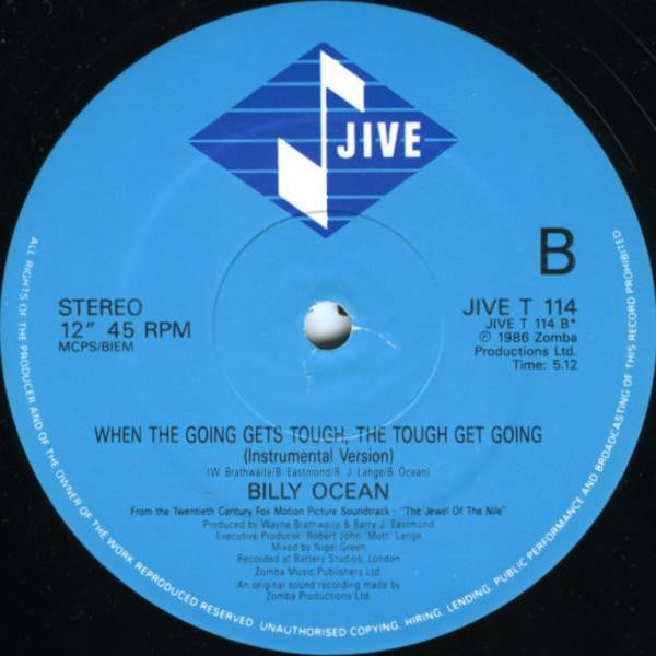 Billy Ocean : When The Going Gets Tough, The Tough Get Going (12", Single)